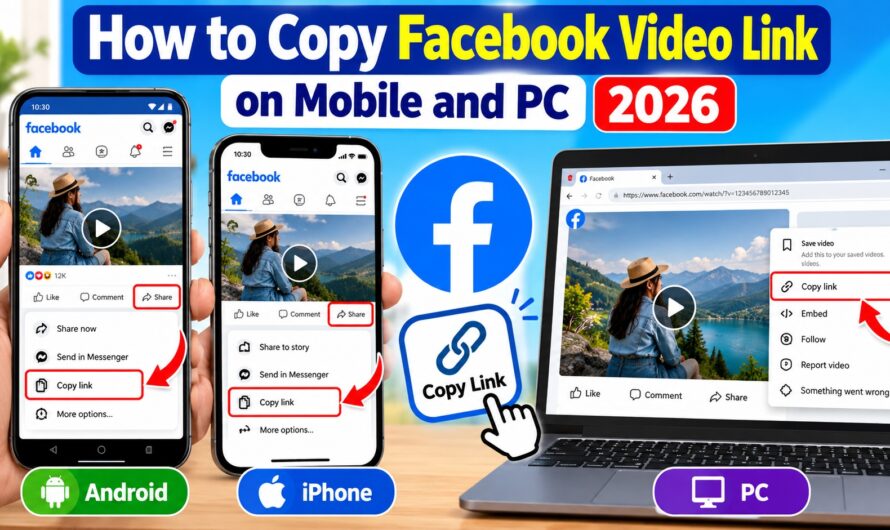 How to Copy Facebook Video Link on Mobile and PC