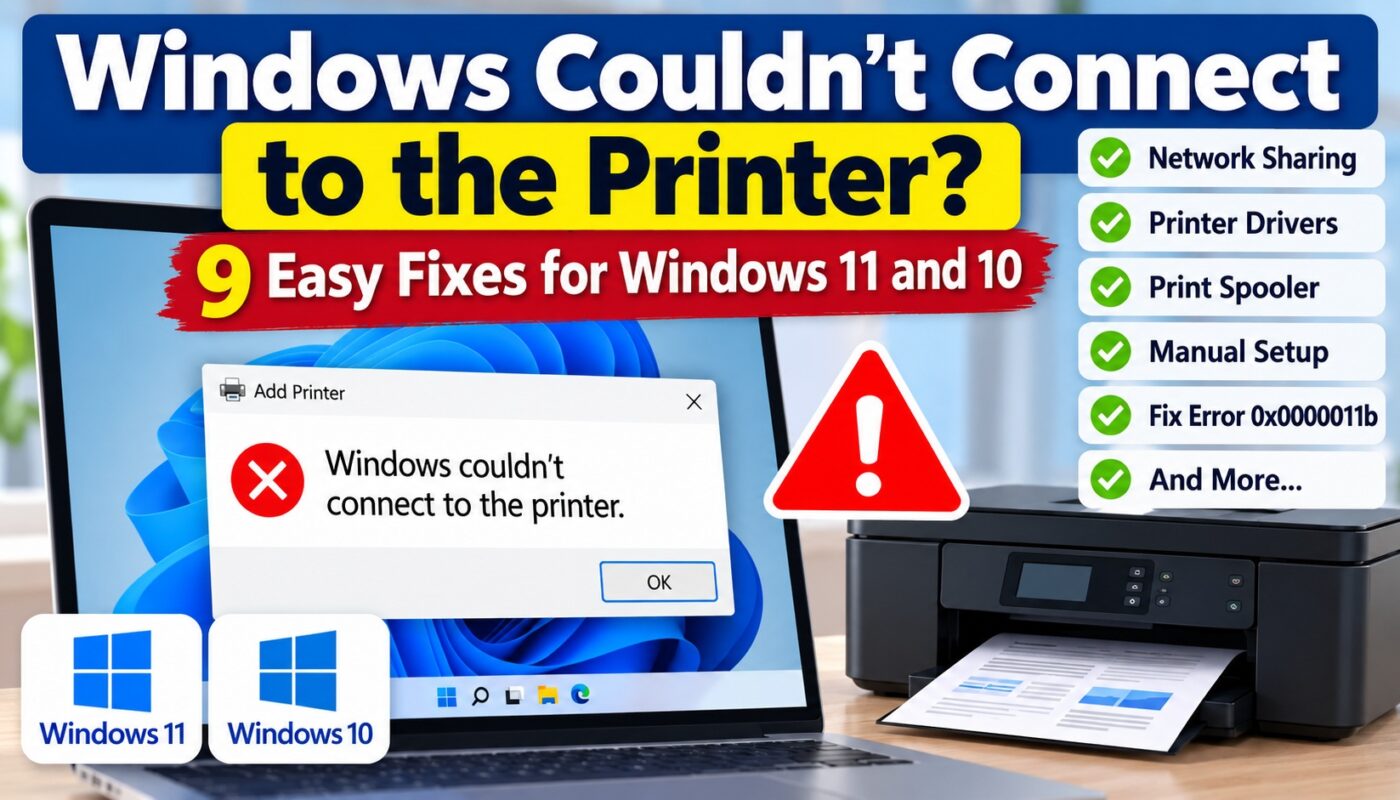 Windows Couldn't Connect to the Printer – 9 Easy Fixes