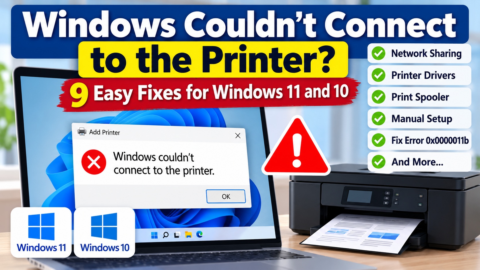 Windows Couldn't Connect to the Printer? 9 Fixes