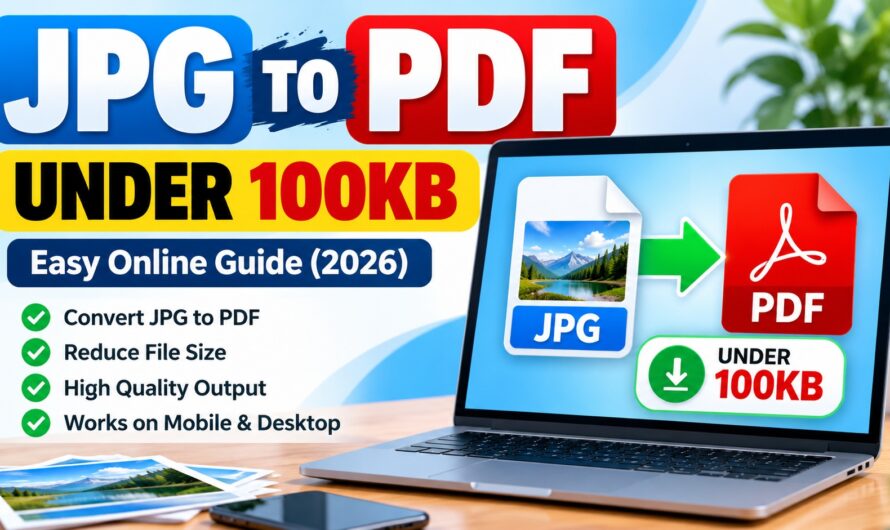 How to Convert JPG to PDF Under 100KB Online (2026)