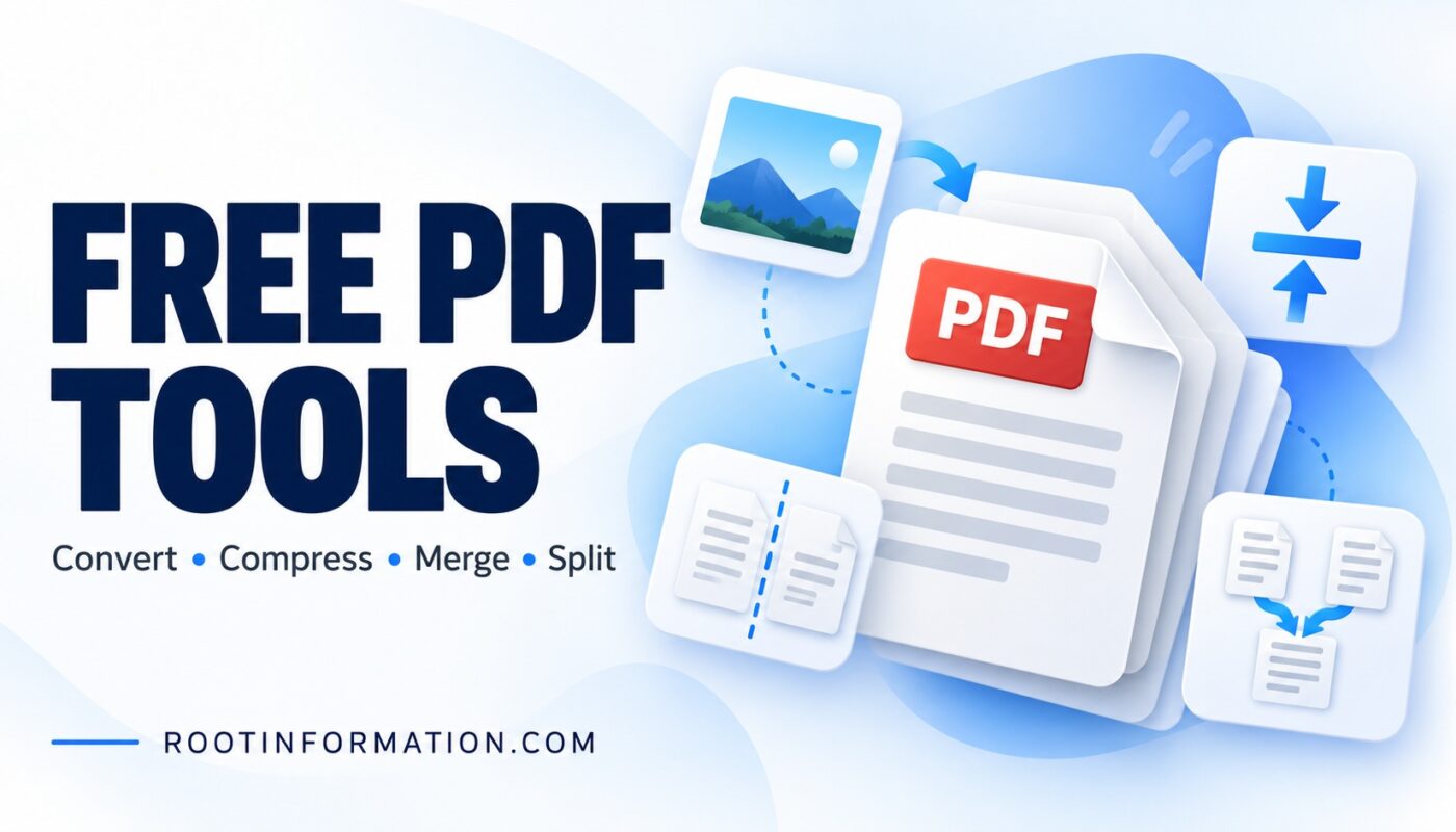 Free PDF tools online for converting, compressing, merging and splitting PDF files