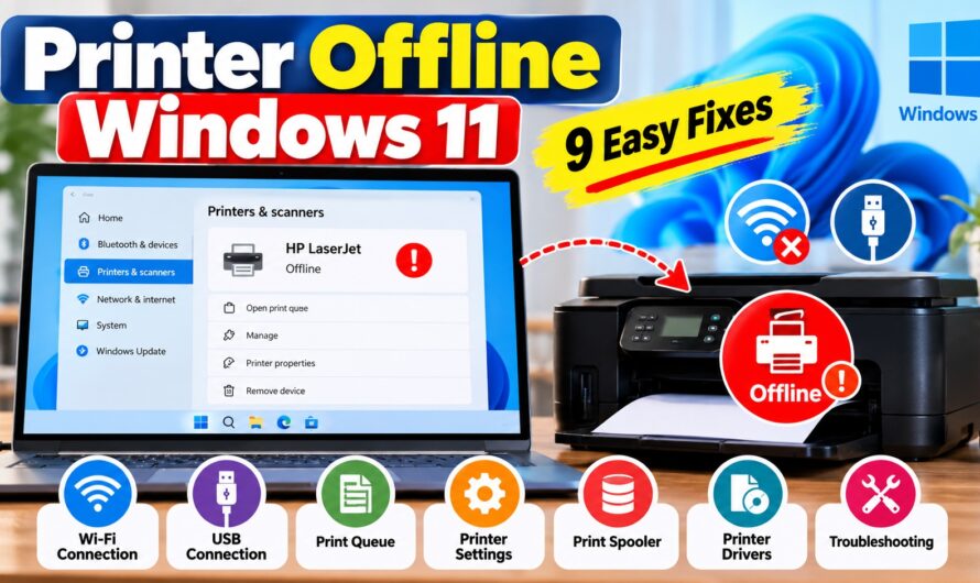 Printer Offline Windows 11: 9 Easy Ways to Fix It (2026)