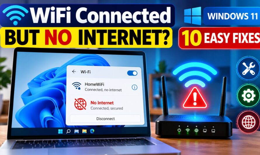 WiFi Connected But No Internet Windows 11: 10 Easy Fixes (2026)
